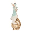 Clayre & Eef Paashanger Konijn 4x4x10 cm Wit Kunststof