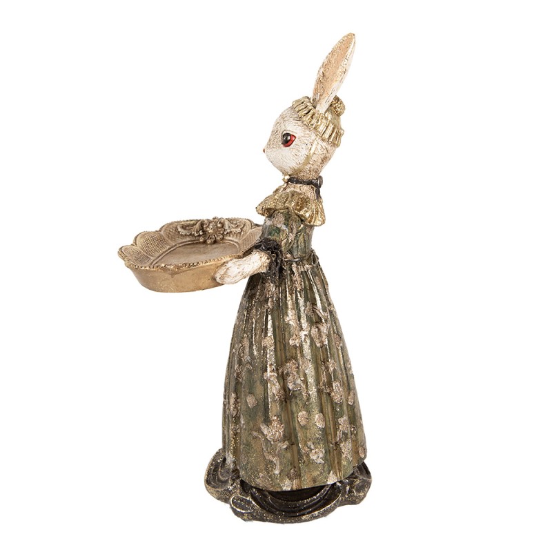 Clayre & Eef Statuetta decorativa Coniglio 29 cm Beige Plastica
