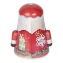 Clayre & Eef Storage tin Christmas stall 12x10x15 cm Red
