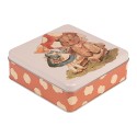 Clayre & Eef Aufbewahrungsdose 17x17x6 cm Beige Bär