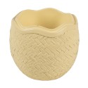 Clayre & Eef Decorative Bowl Egg 11x10x20 cm Yellow White Plastic Rabbit