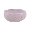 Clayre & Eef Scodella decorativa Uovo 9x13x16 cm Rosa Bianco Plastica Coniglio