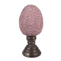 Clayre & Eef Decorative Figurine Egg Ø 13x28 cm Pink Plastic