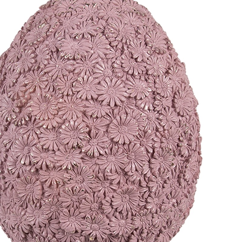 Clayre & Eef Decorative Figurine Egg Ø 13x28 cm Pink Plastic