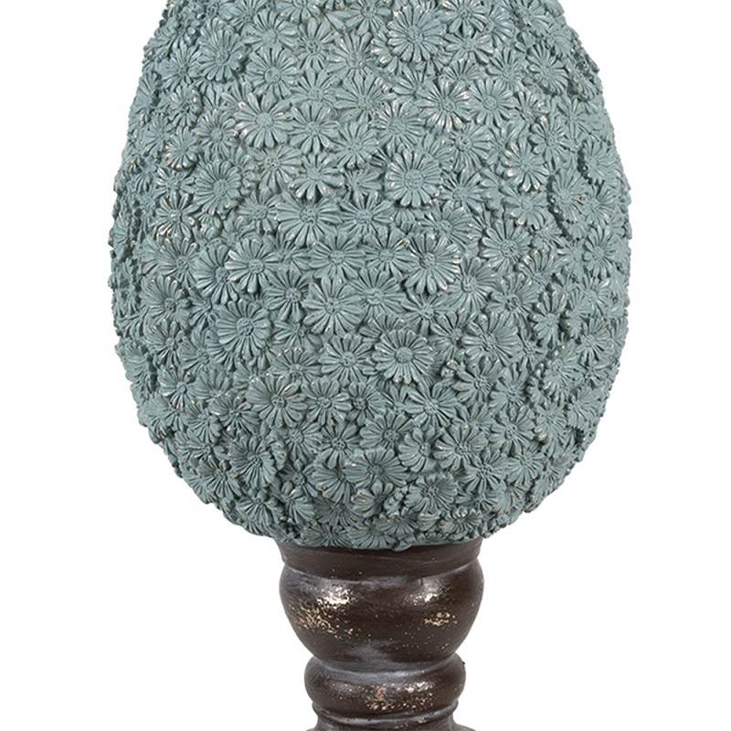 Clayre & Eef Decorative Figurine Egg Ø 16x34 cm Blue Plastic