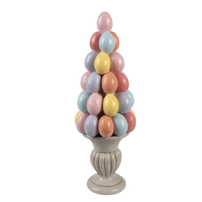 Clayre & Eef Decorative Figurine Egg Ø 14x40 cm Multicoloured Plastic