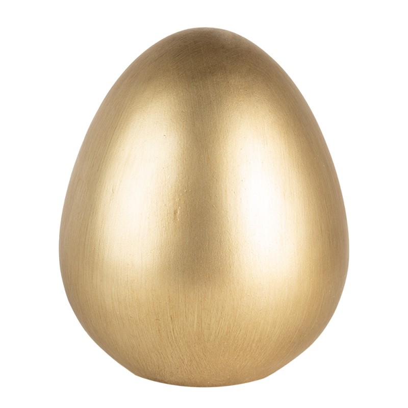Clayre & Eef Decorative Figurine Egg Ø 17x21 cm Gold colored Plastic