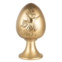 Clayre & Eef Statuetta decorativa Uovo Ø 14x24 cm Color oro Plastica