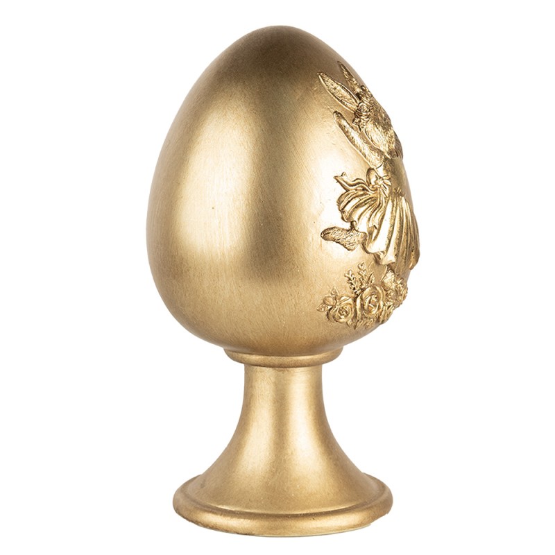 Clayre & Eef Statuetta decorativa Uovo Ø 14x24 cm Color oro Plastica