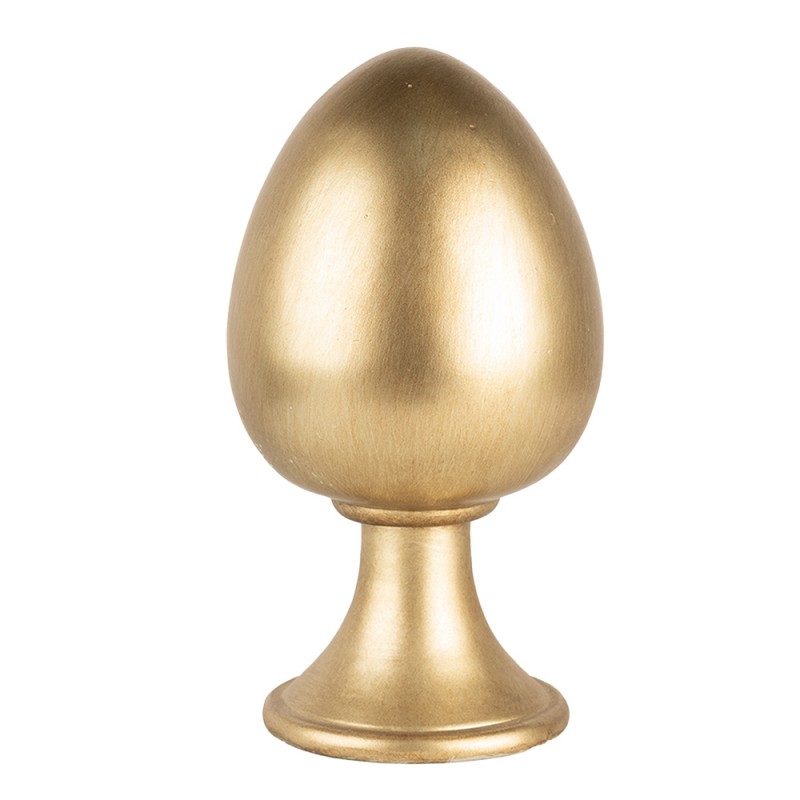Clayre & Eef Statuetta decorativa Uovo Ø 14x24 cm Color oro Plastica