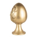 Clayre & Eef Statuetta decorativa Uovo Ø 14x24 cm Color oro Plastica