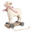 Clayre & Eef Decoratie Beeld Schaap 17x9x20 cm Beige Kunststof