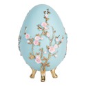 Clayre & Eef Decorative Figurine Egg Ø 12x18 cm Blue Plastic