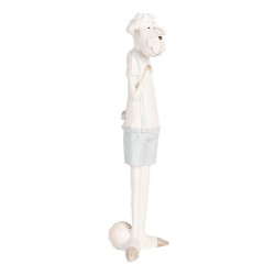 Clayre & Eef Decorative Figurine Sheep 6x4x17 cm White Plastic