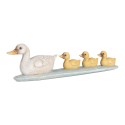 Clayre & Eef Decoratie Beeld Eend 26x6x7 cm Wit Geel Kunststof
