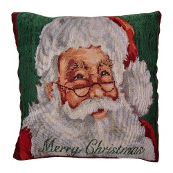Clayre & Eef Cushion Cover 44x44 cm Red Polyester Square Santa Claus
