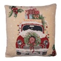 Clayre & Eef Cushion Cover 44x44 cm Beige Polyester Cotton Square Christmas