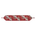 Clayre & Eef Weihnachtlicher Tischläufer 33x180 cm Rot Polyester BaumWolle