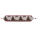 Clayre & Eef Christmas Table Runner 33x180 cm Beige Polyester