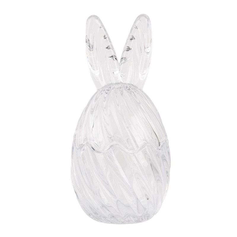 Clayre & Eef Pot en verre Œuf Ø 9x17 cm Transparent Verre