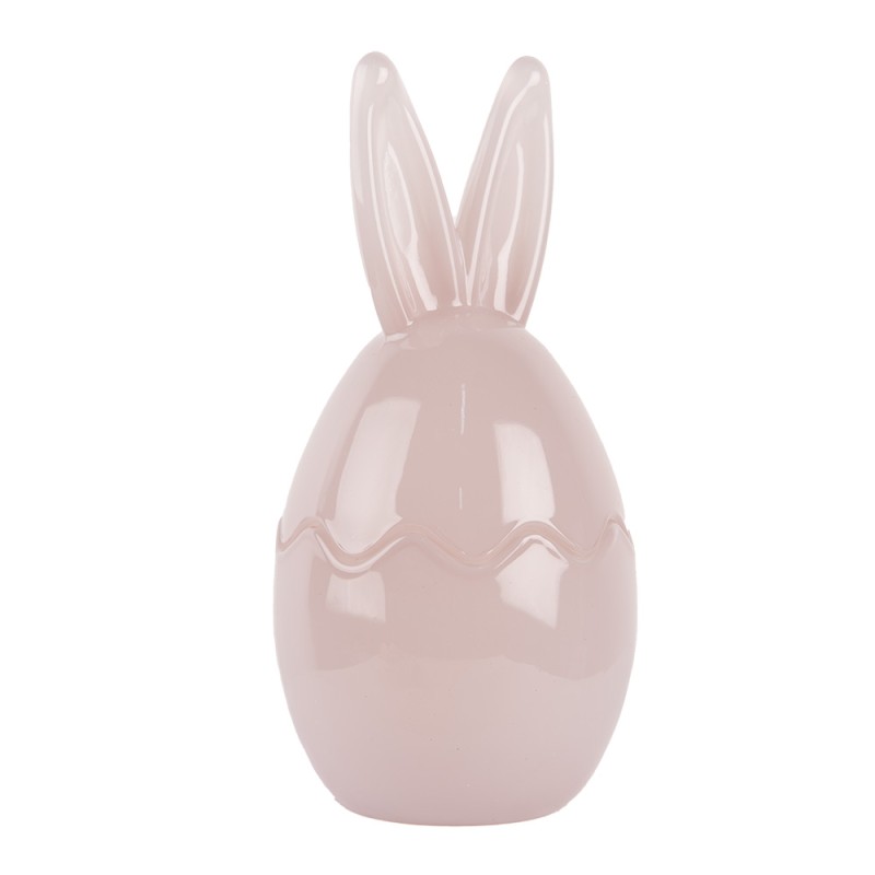 Clayre & Eef Pot en verre Œuf Ø 9x17 cm Rose Verre