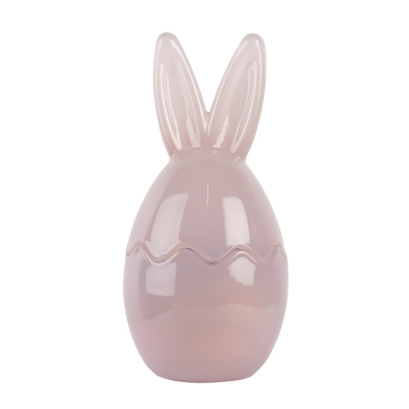 Clayre & Eef Pot en verre Œuf Ø 9x17 cm Rose Verre