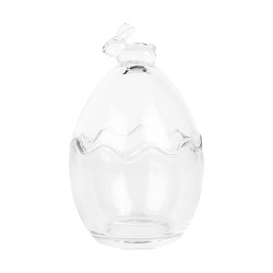 Clayre & Eef Glazen potje Ø 11x17 cm Transparant Glas