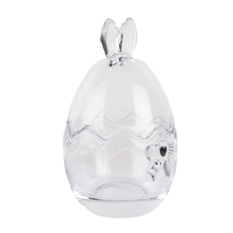 Clayre & Eef Pot en verre Œuf Ø 8x14 cm Transparent Verre