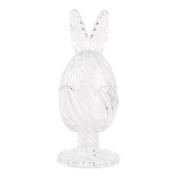 Clayre & Eef Barattolo di vetro Uovo Ø 9x22 cm Trasparente Vetro