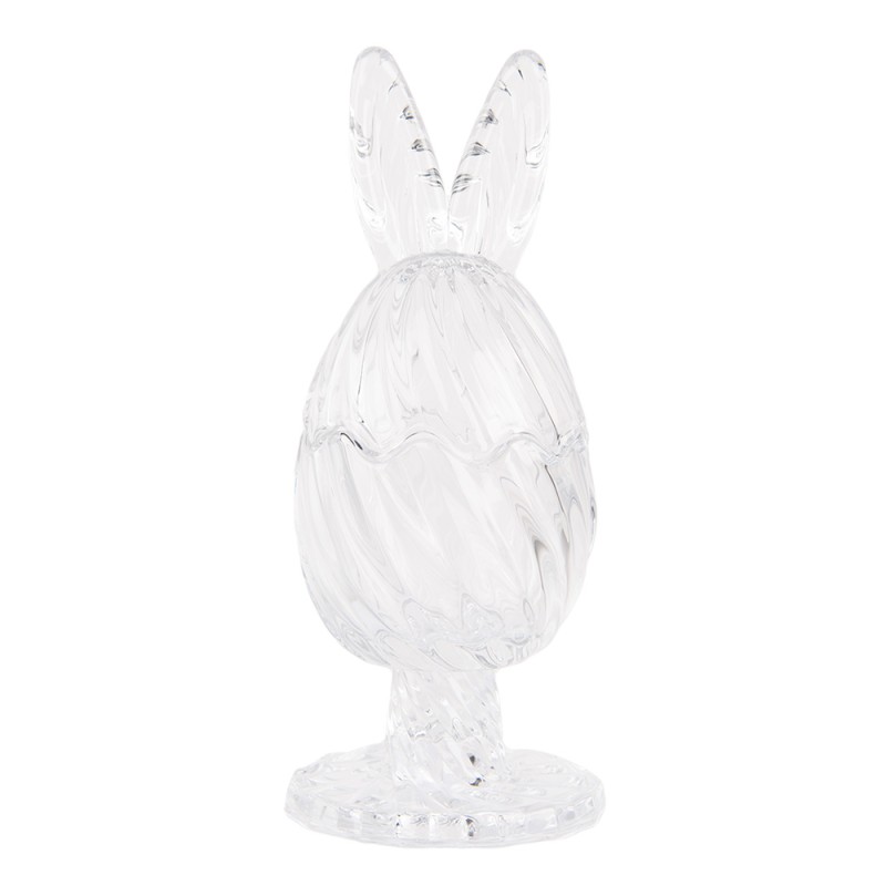 Clayre & Eef Glazen potje Ei Ø 9x22 cm Transparant Glas