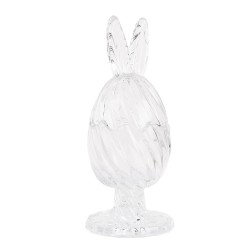 Clayre & Eef Barattolo di vetro Uovo Ø 9x22 cm Trasparente Vetro