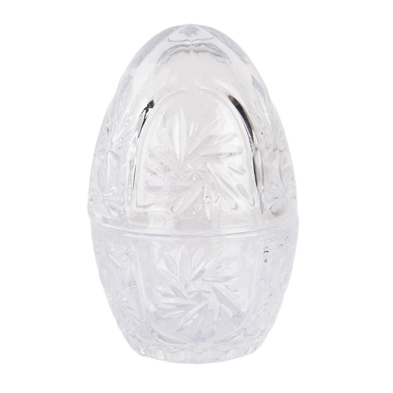 Clayre & Eef Pot en verre Œuf Ø 8x12 cm Transparent Verre