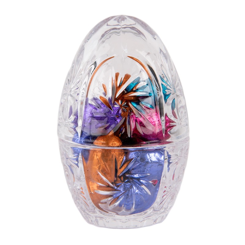Clayre & Eef Pot en verre Œuf Ø 8x12 cm Transparent Verre