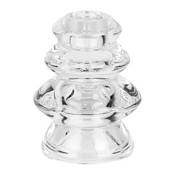 Clayre & Eef Candle holder Ø 8x10 cm Transparent Glass