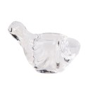 Clayre & Eef Kerzenständer Vogel 8x4x5 cm Transparant Glas
