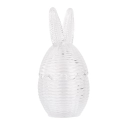 Clayre & Eef Barattolo di vetro Uovo Ø 8x17 cm Trasparente Vetro