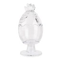 Clayre & Eef Pot en verre Poulet Ø 10x22 cm Transparent Verre
