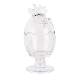 Clayre & Eef Barattolo di vetro Pollo Ø 10x22 cm Trasparente Vetro