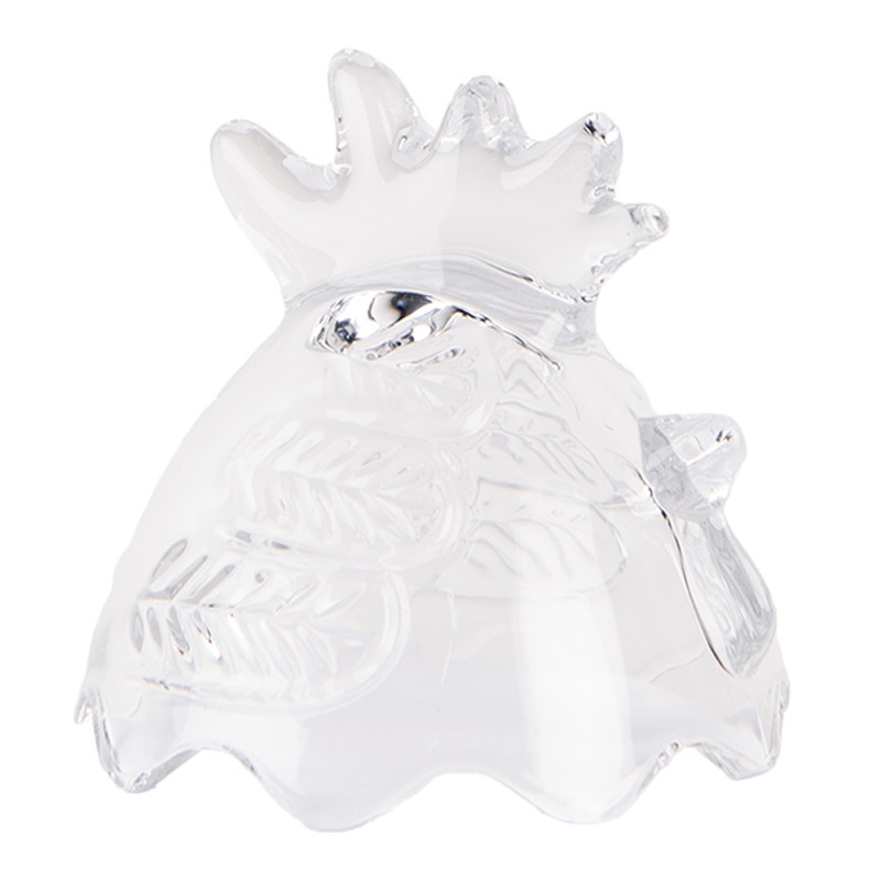 Clayre & Eef Pot en verre Poulet Ø 10x22 cm Transparent Verre