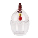 Clayre & Eef Pot en verre Poulet Ø 6x9 cm Transparent Verre