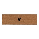 Clayre & Eef Door Mat 75x22 cm Brown PVS Coconut Fiber Heart