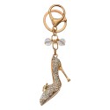 Clayre & Eef Porte-clés Chaussure 4x2x6 cm Couleur or Blanc Métal