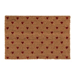 Clayre & Eef Zerbino 60x40 cm Marrone Fibra di cocco in PVC Cuoricini