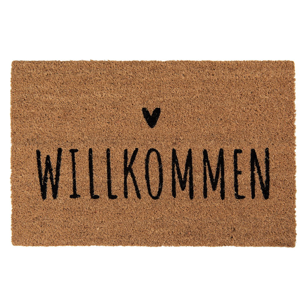 Clayre&Eef Deurmat 60x40 cm Bruin Kokos afbeelding