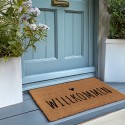 Clayre & Eef Deurmat 60x40 cm Bruin Kokosvezel PVC WILLKOMMEN