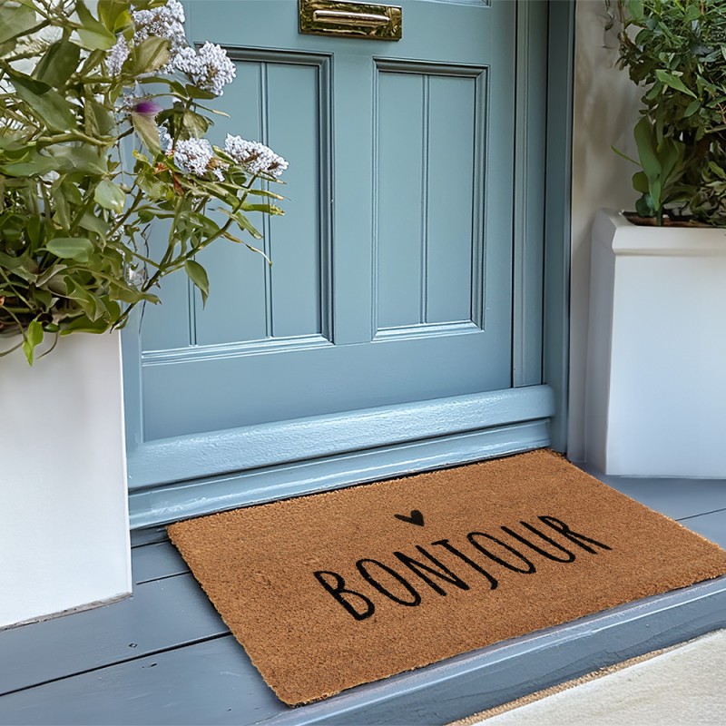 Clayre & Eef Zerbino 60x40 cm Marrone Fibra di cocco in PVC Bonjour