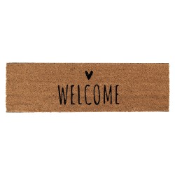 Clayre & Eef Door Mat 75x22 cm Brown PVS Coconut Fiber Welcome