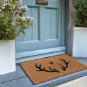 Clayre & Eef Door Mat 60x40 cm Brown PVS Coconut Fiber Antler
