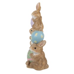 Clayre & Eef Dekorationsfigur Kaninchen 31x25x72 cm Braun Keramikmaterial