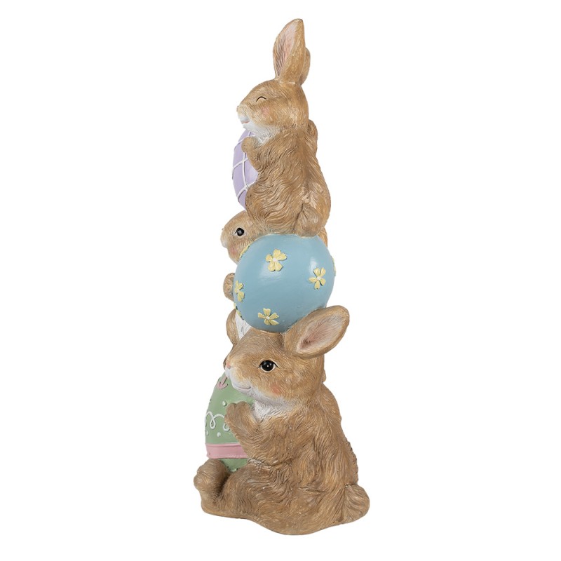 Clayre & Eef Dekorationsfigur Kaninchen 31x25x72 cm Braun Keramikmaterial